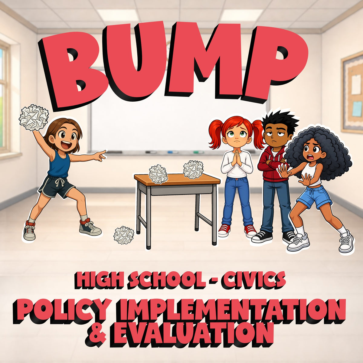 Policy Implementation & Evaluation BUMP Civics Game - No Prep Review Activity
