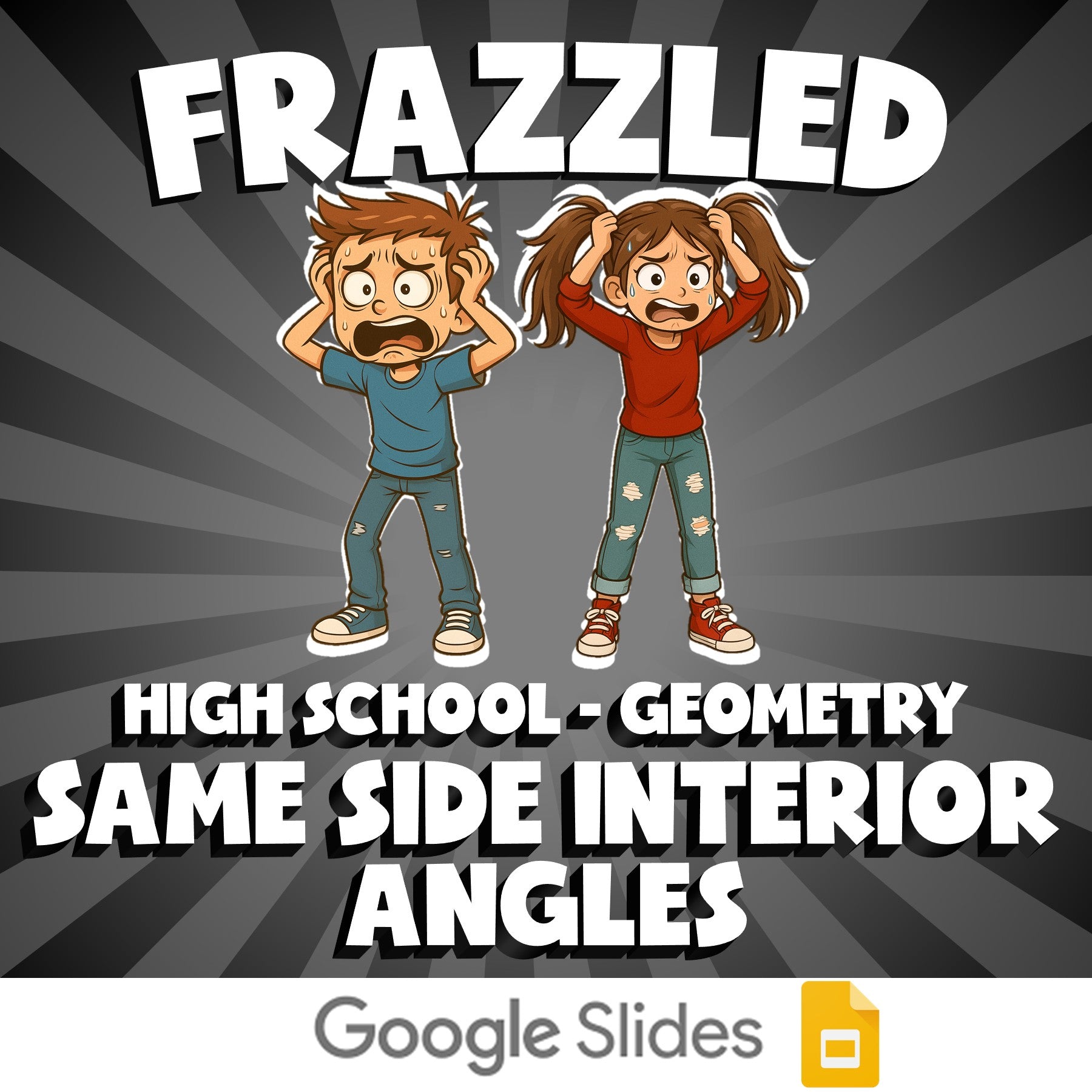 Same Side Interior Angles FRAZZLED Math Game - No Prep Geometry Review Activity
