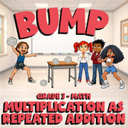 Multiplication as Repeated Addition BUMP Math Game - No Prep Grade 3 Review