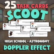 Doppler Effect SCOOT TASK CARDS Science Game - No Prep Astronomy Review Activity