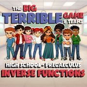 Inverse Functions BIG TERRIBLE GAME - No Prep PreCalculus Math Review Activity