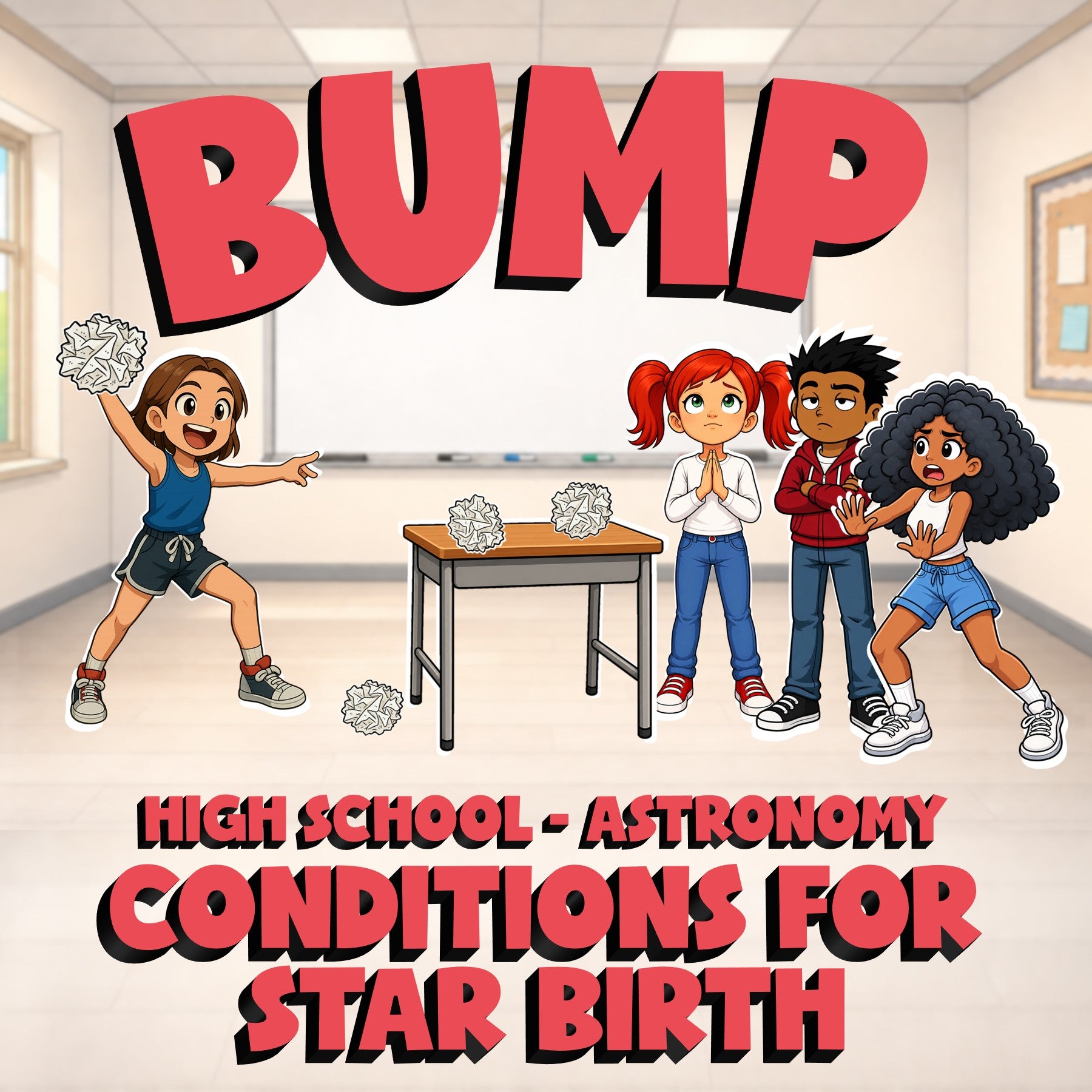 Conditions for Star Birth BUMP Science Game - No Prep Astronomy Review Activity