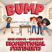 Biconditional Statements BUMP Math Game - No Prep Geometry Review Activity