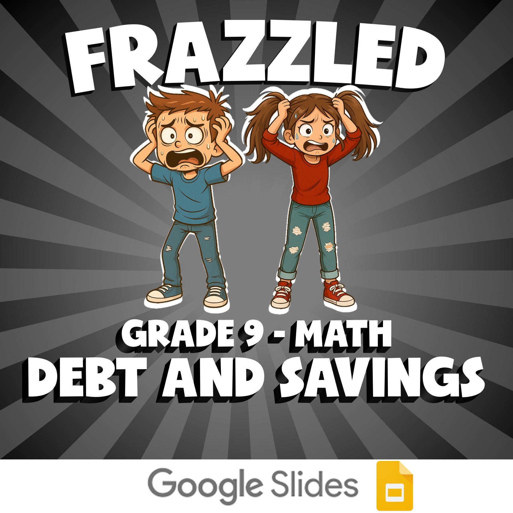 Debt and Savings FRAZZLED Math Game - No Prep Grade 9 Review Activity