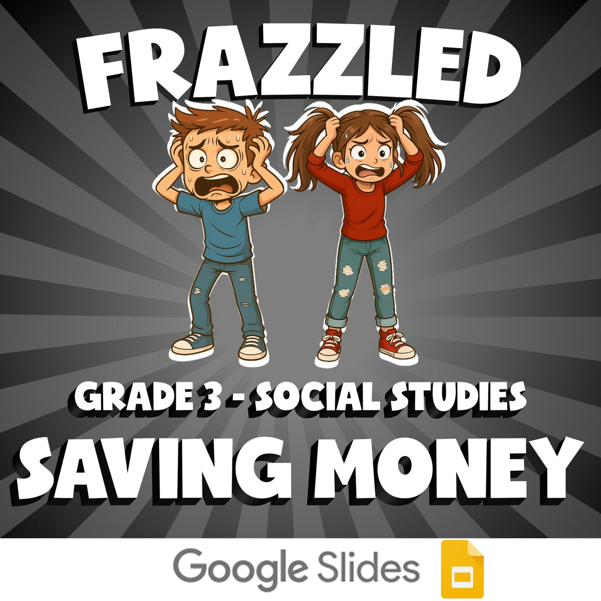 Saving Money FRAZZLED Socials Game - No Prep Grade 3 Review Activity