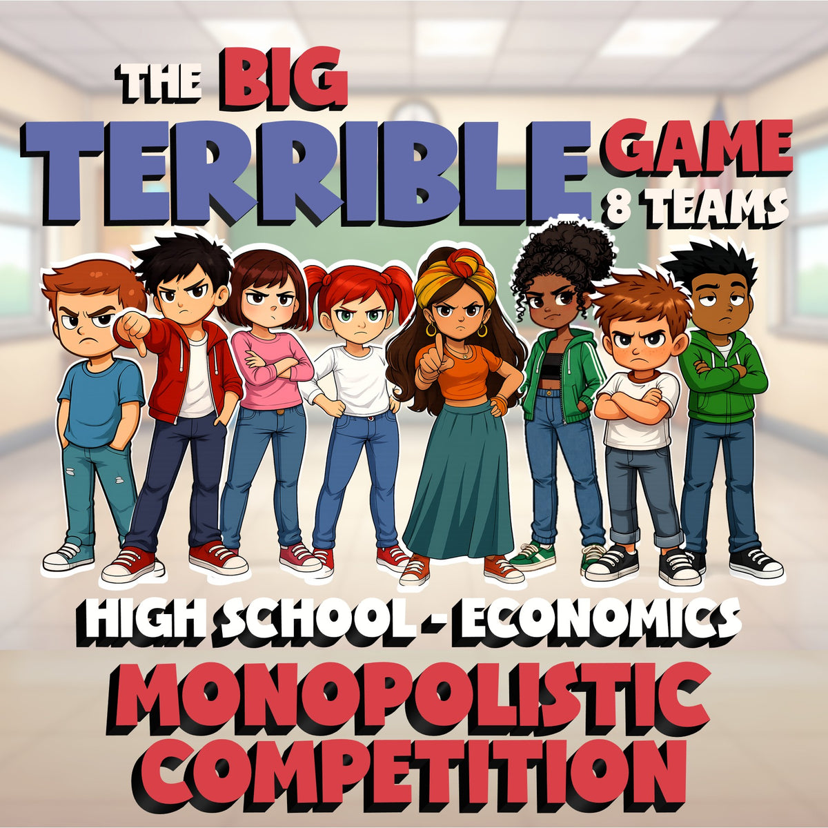 Monopolistic Competition BIG TERRIBLE GAME - No Prep Economics Review Activity