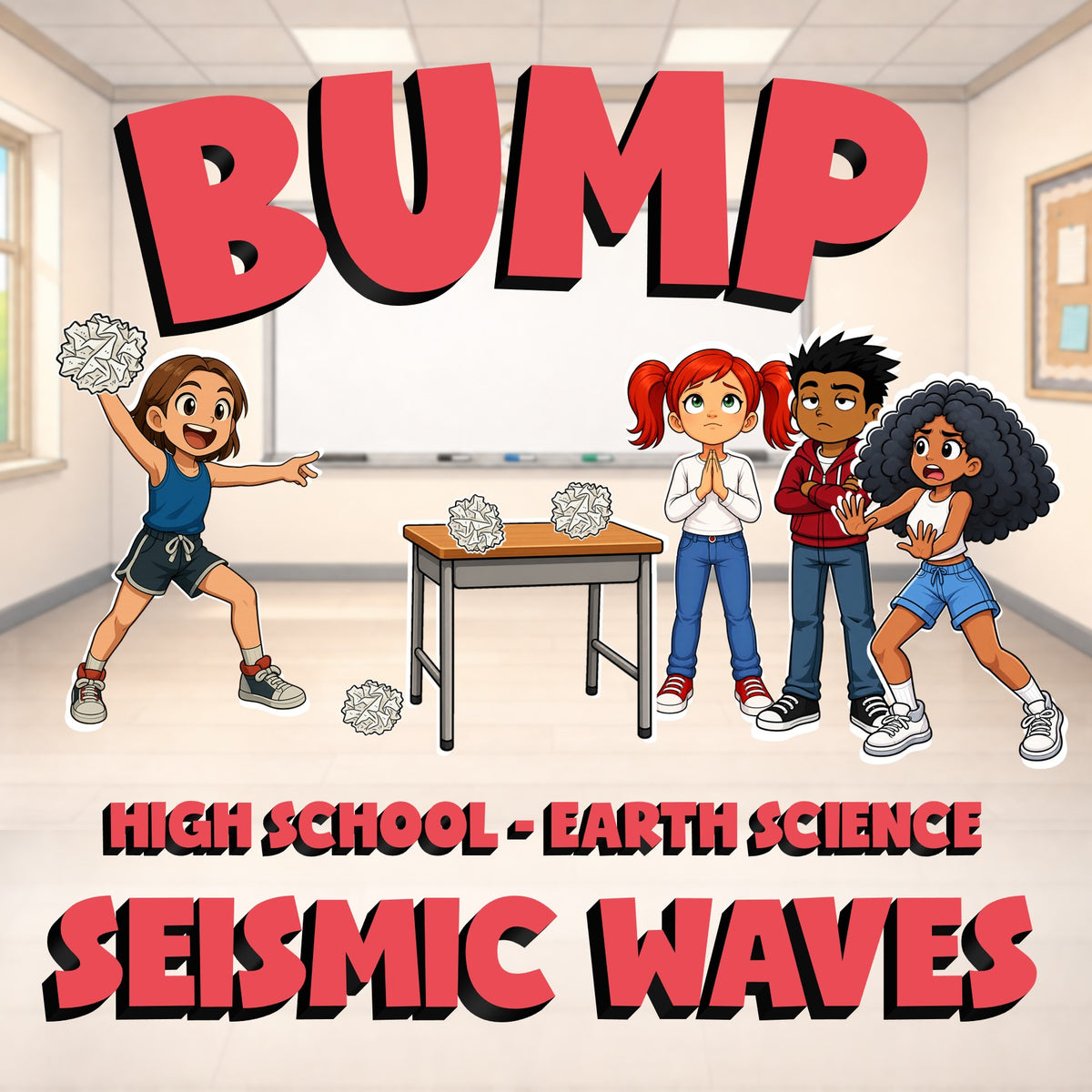 Seismic Waves BUMP Game - No Prep Earth Science Review Activity