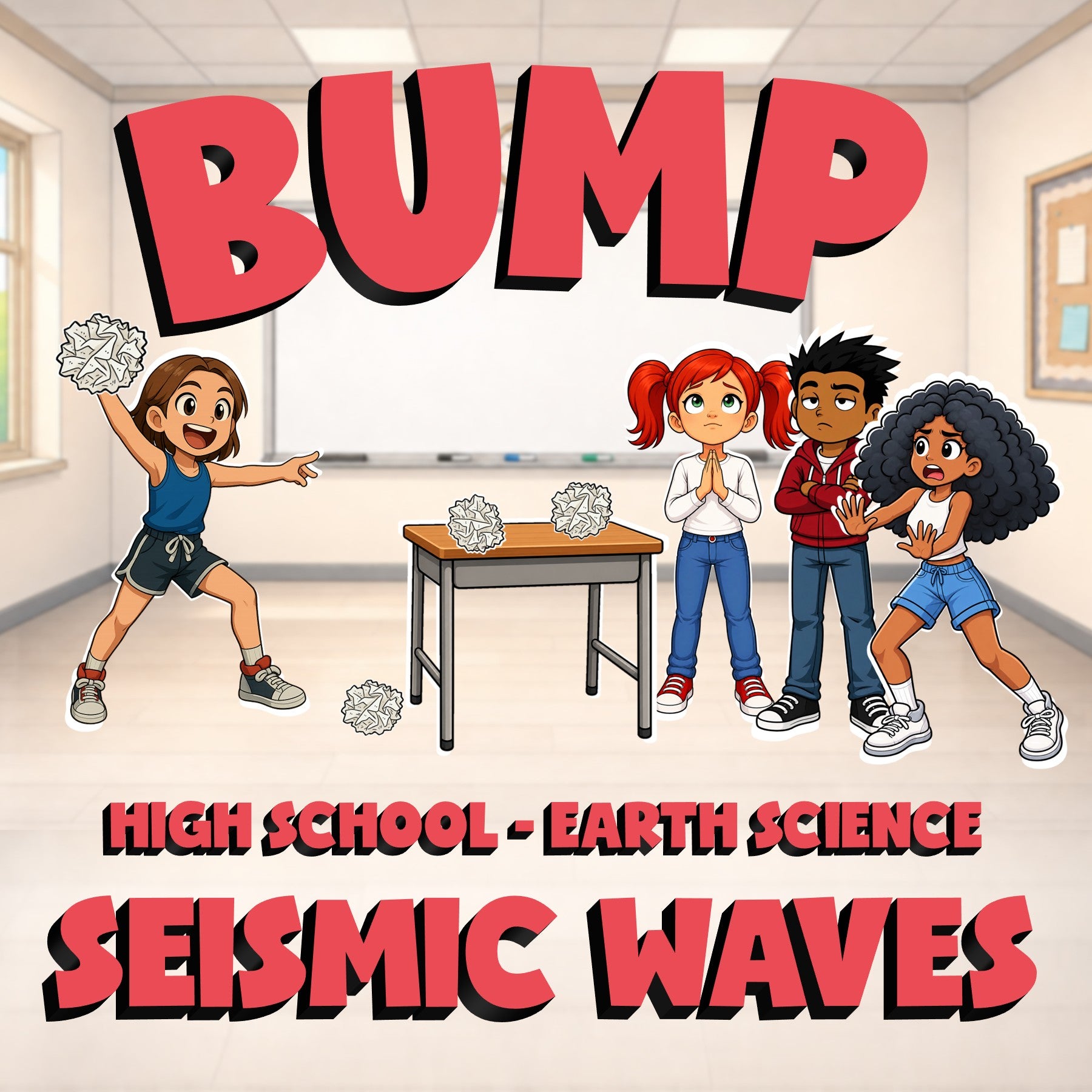 Seismic Waves BUMP Game - No Prep Earth Science Review Activity