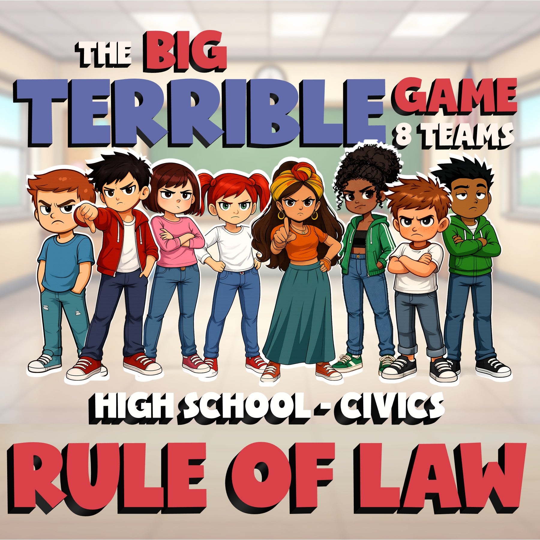 Rule of Law BIG TERRIBLE GAME - No Prep Civics Review Activity
