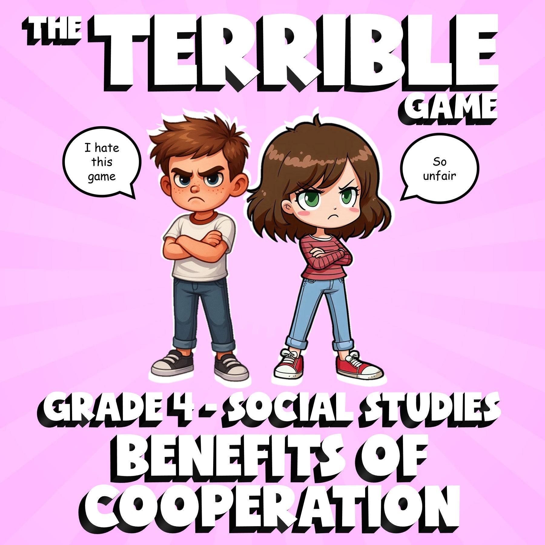 Benefits of Cooperation THE TERRIBLE GAME - No Prep Grade 4 Socials Review
