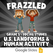 U.S. Landforms & Human Activity FRAZZLED Socials Game - No Prep Grade 5 Review