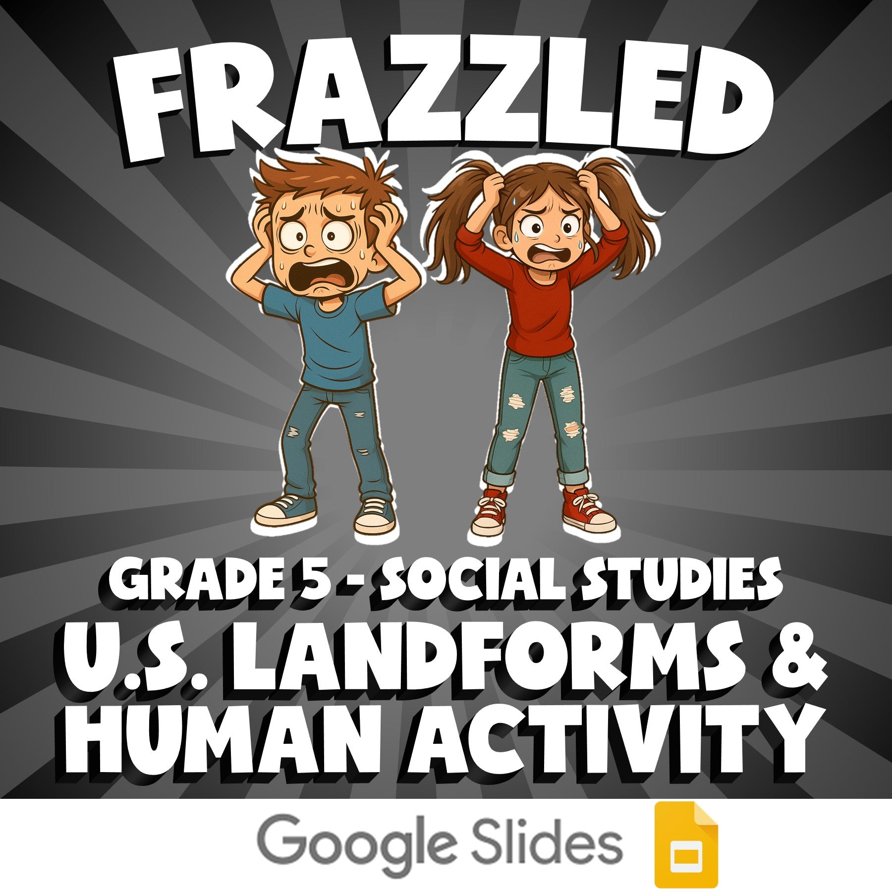 U.S. Landforms & Human Activity FRAZZLED Socials Game - No Prep Grade 5 Review