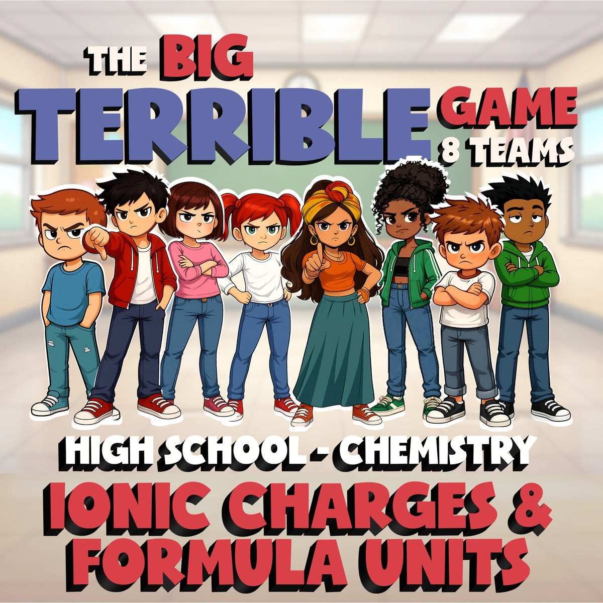 Ionic Charges & Formula Units BIG TERRIBLE GAME - Chemistry Science Review