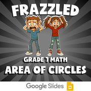 Area of Circles FRAZZLED Math Game - No Prep Grade 7 Review Activity