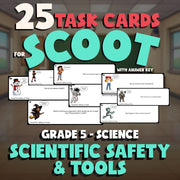 Scientific Safety & Tools SCOOT TASK CARDS Science Game - No Prep Grade 5 Review