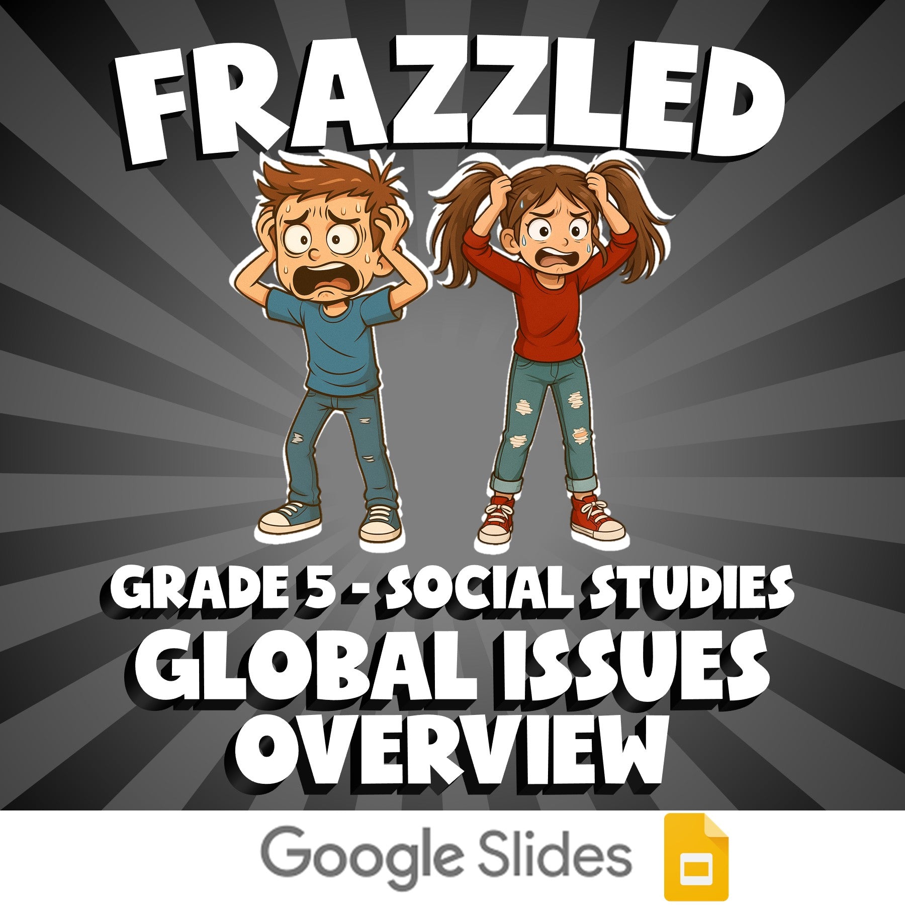 Global Issues Overview FRAZZLED Socials Game - No Prep Grade 5 Review Activity