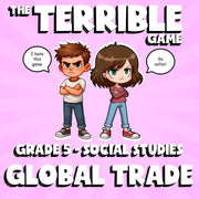 Global Trade THE TERRIBLE GAME - No Prep Grade 5 Socials Review Activity
