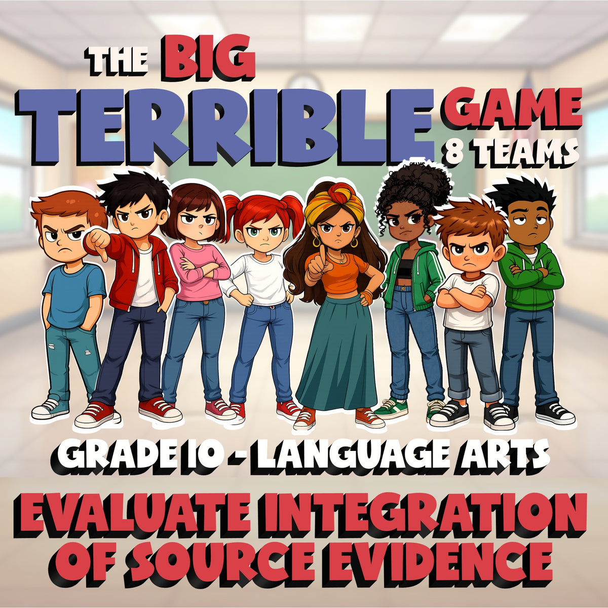 Evaluate Integration of Source Evidence BIG TERRIBLE GAME - Grade 10 ELA Review