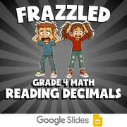 Reading Decimals FRAZZLED Math Game - No Prep Grade 4 Review Activity