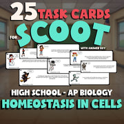 Homeostasis in Cells SCOOT TASK CARDS Science Game - No Prep AP Biology Review