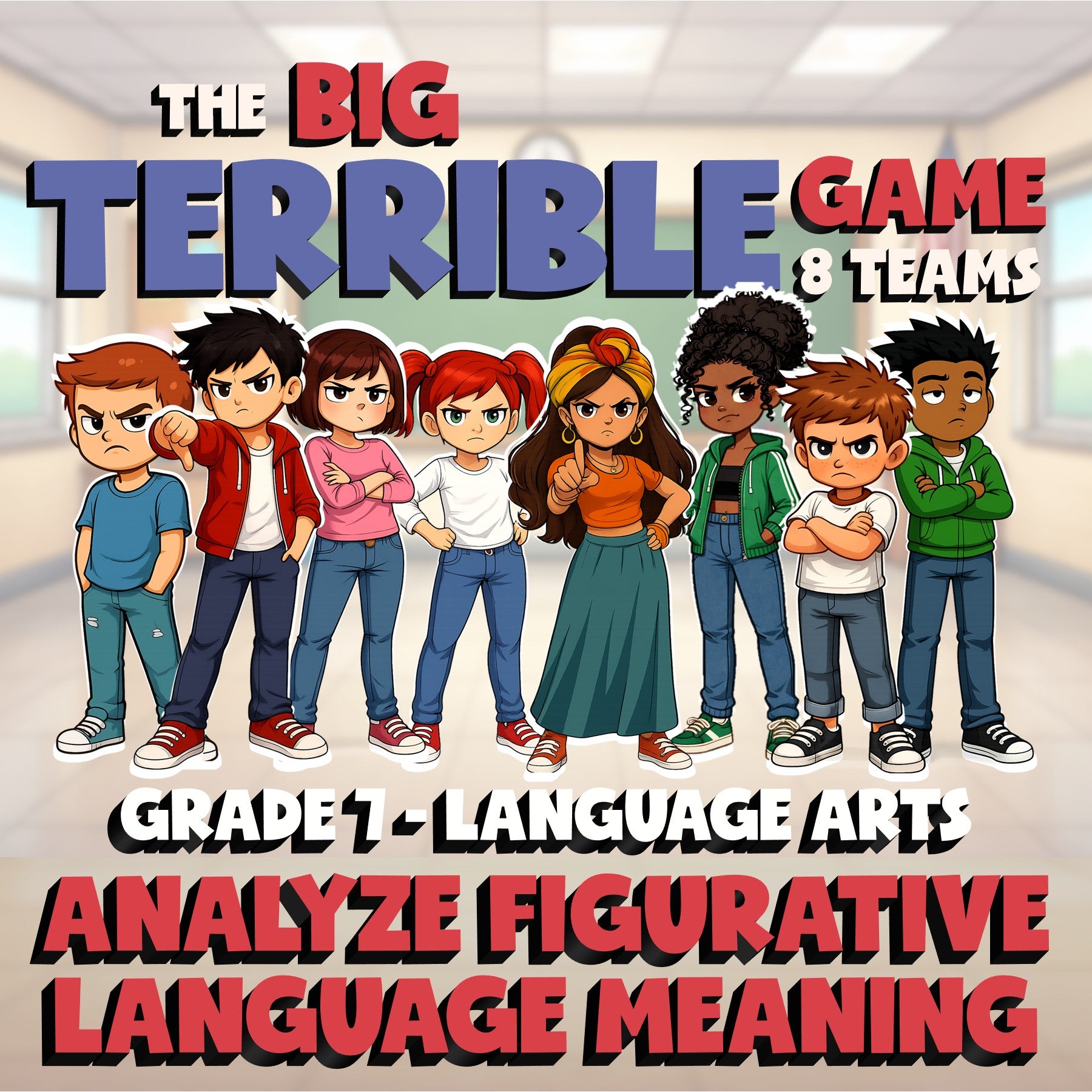 Analyze Figurative Language Meaning BIG TERRIBLE GAME - Grade 7 ELA Review