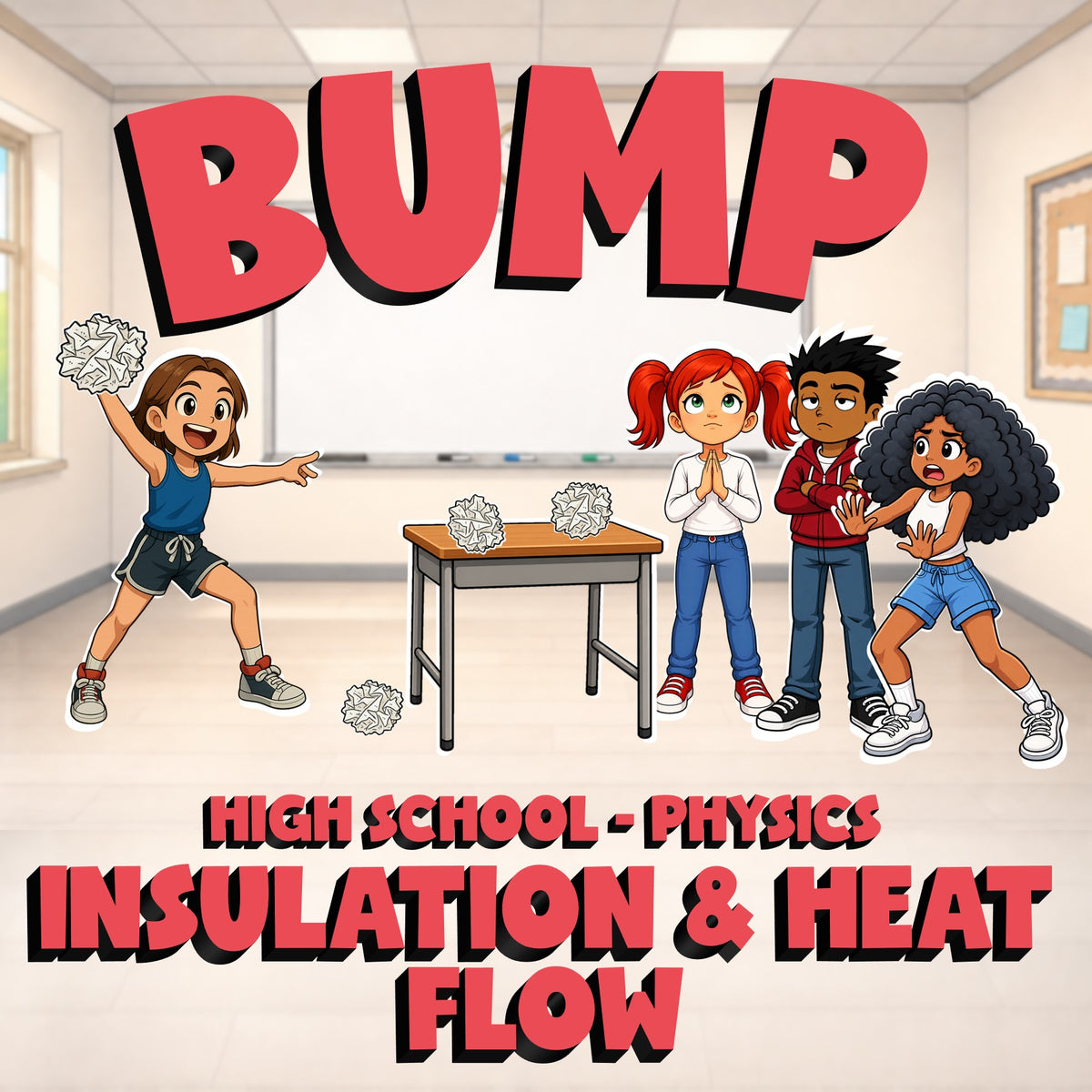 Insulation & Heat Flow BUMP Science Game - No Prep Physics Review Activity