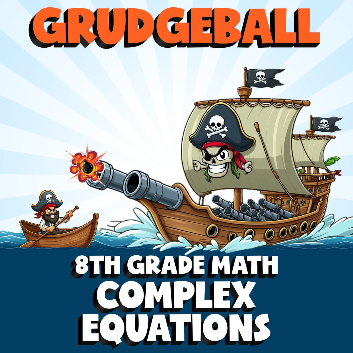 Complex Equations GRUDGEBALL Math Game - No Prep Grade 8 Review Activity