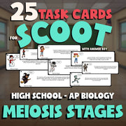 Meiosis Stages SCOOT TASK CARDS Science Game - No Prep AP Biology Review
