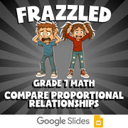 Compare Proportional Relationships FRAZZLED Math Game - No Prep Grade 7 Review