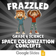 Space Colonization Concepts FRAZZLED Science Game - No Prep Grade 6 Review