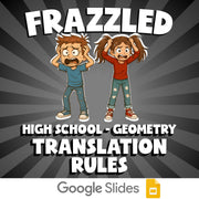 Translation Rules FRAZZLED Math Game - No Prep Geometry Review Activity