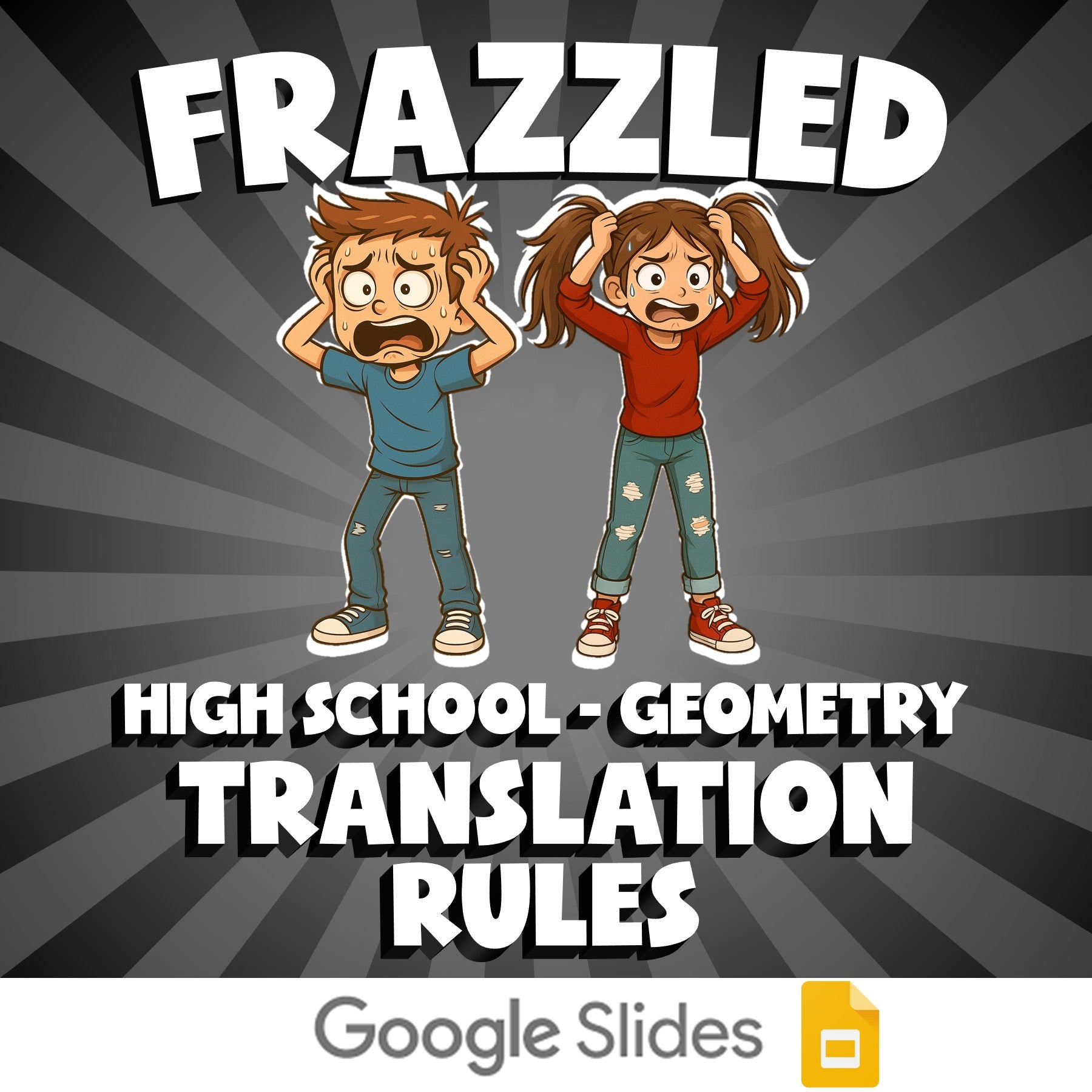 Translation Rules FRAZZLED Math Game - No Prep Geometry Review Activity