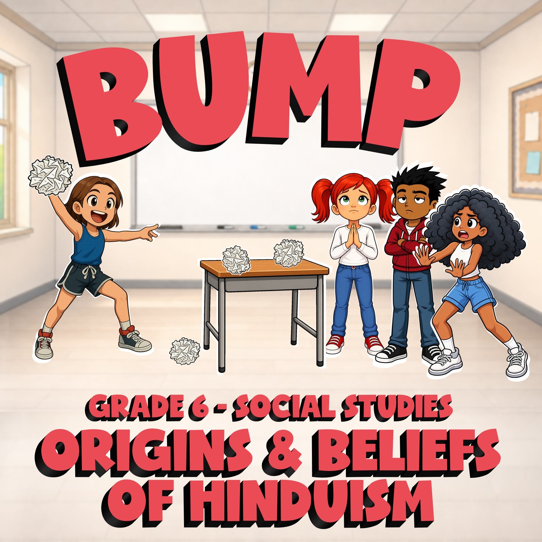 Origins & Beliefs of Hinduism BUMP Socials Game - No Prep Grade 6 Review