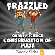 Conservation of Mass FRAZZLED Science Game - No Prep Grade 6 Review Activity