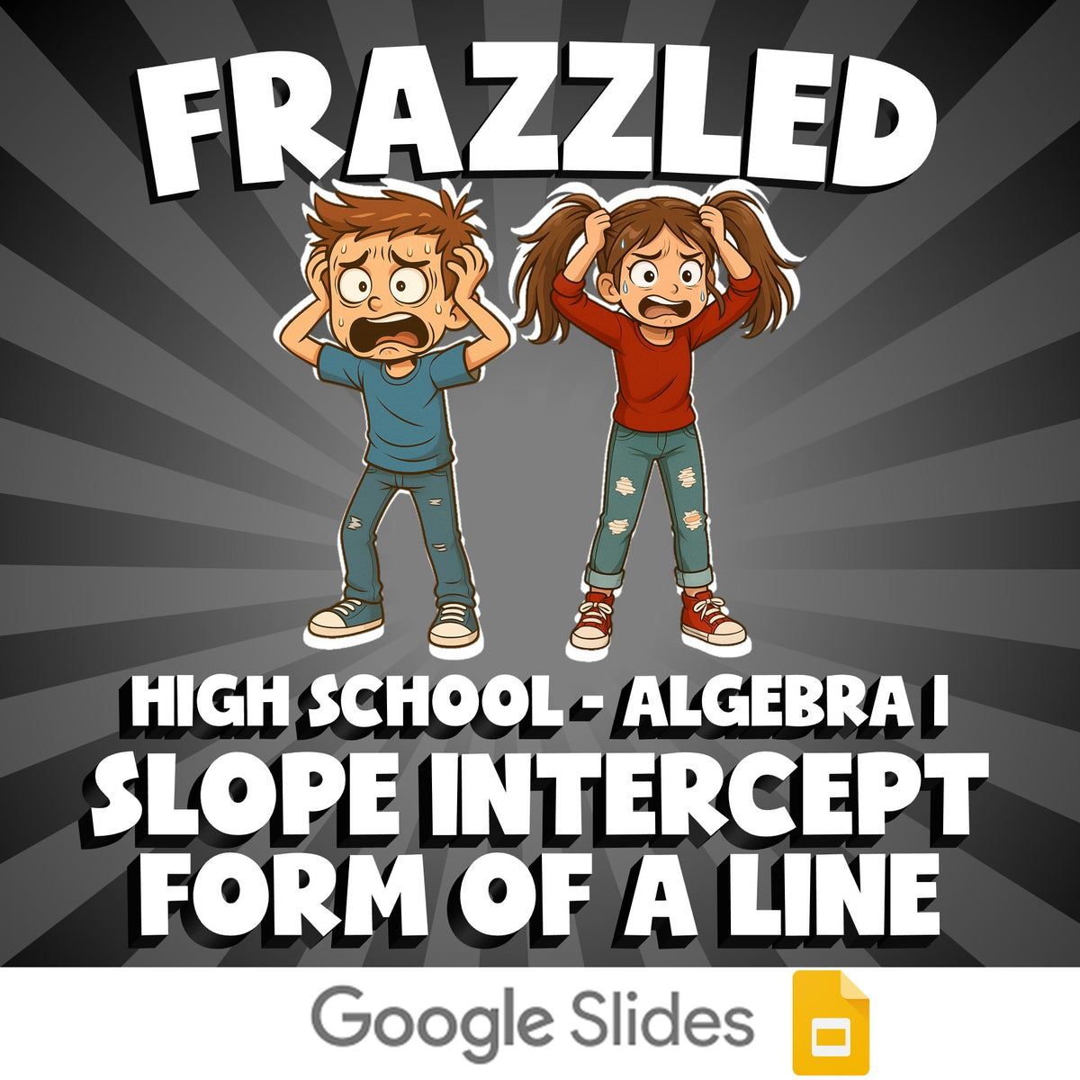 Slope Intercept Form of a Line FRAZZLED Math Game - No Prep Algebra 1 Review
