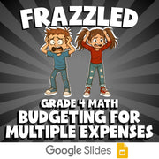 Budgeting for Multiple Expenses FRAZZLED Math Game - No Prep Grade 4 Review