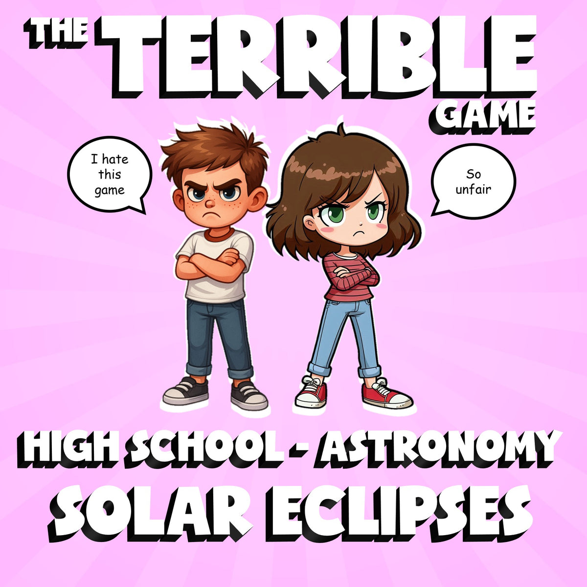 Solar Eclipses THE TERRIBLE GAME - No Prep Astronomy Science Review Activity