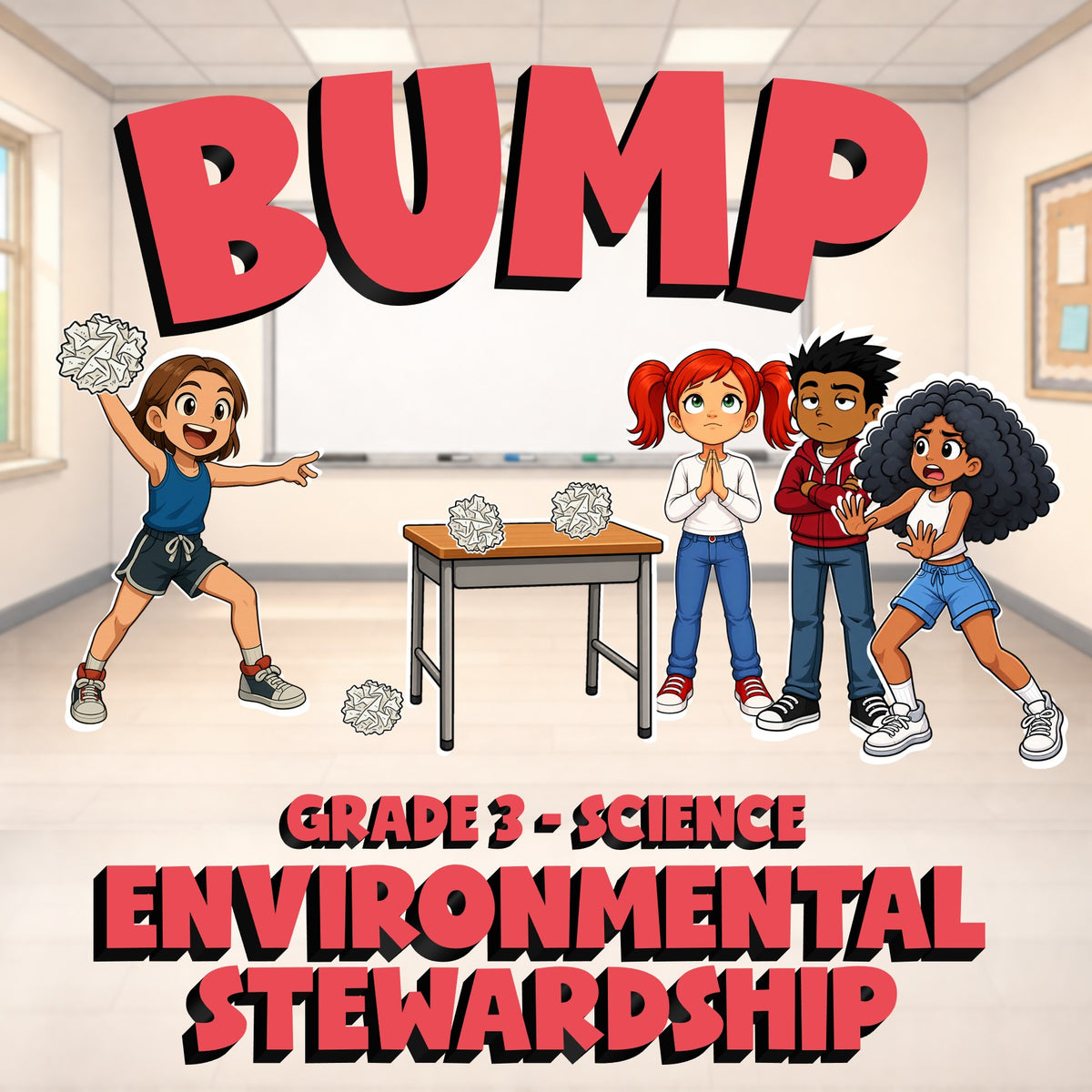 Environmental Stewardship BUMP Science Game - No Prep Grade 3 Review Activity
