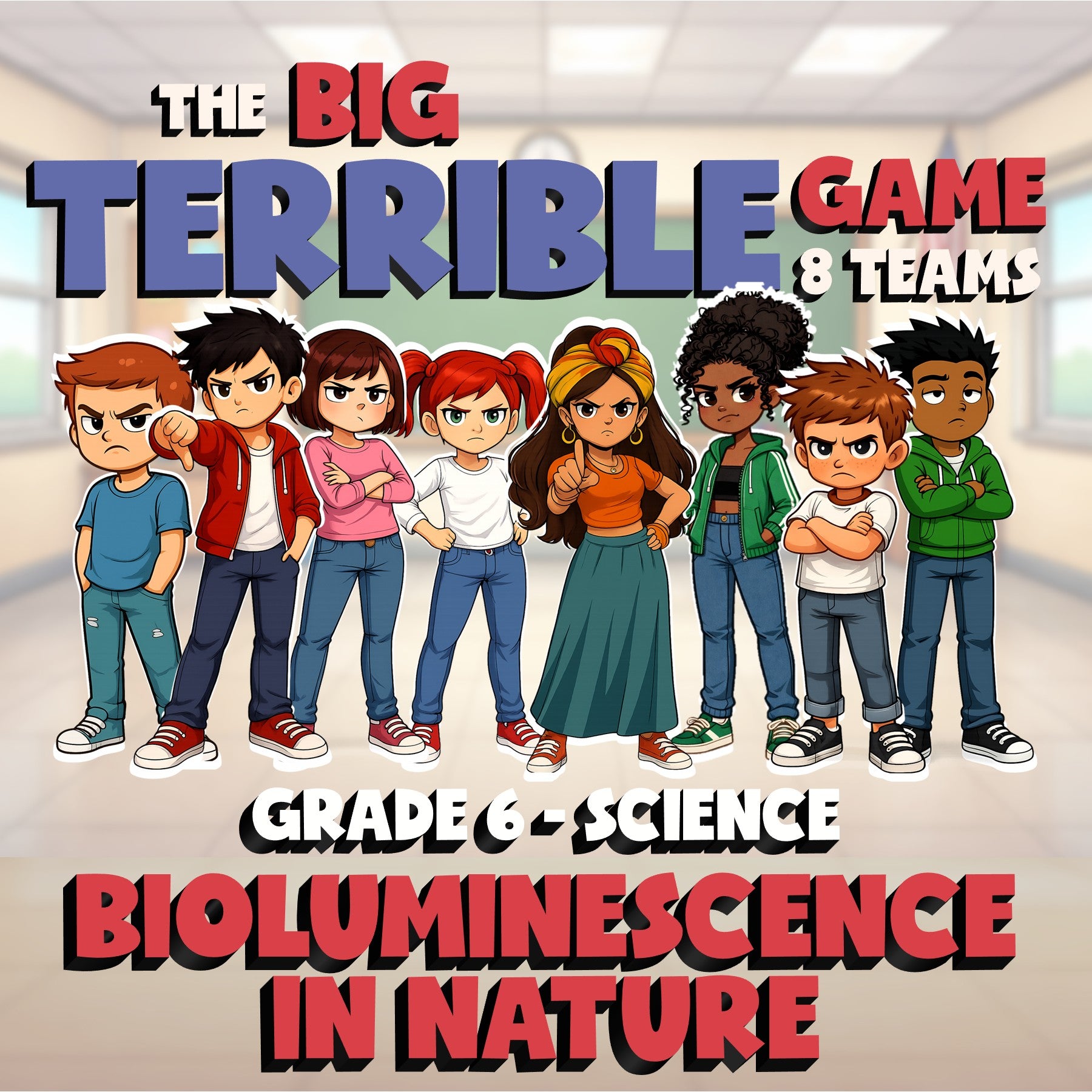 Bioluminescence in Nature BIG TERRIBLE GAME - No Prep Grade 6 Science Review