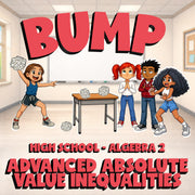 Advanced Absolute Value Inequalities BUMP Math Game - No Prep Algebra 2 Review