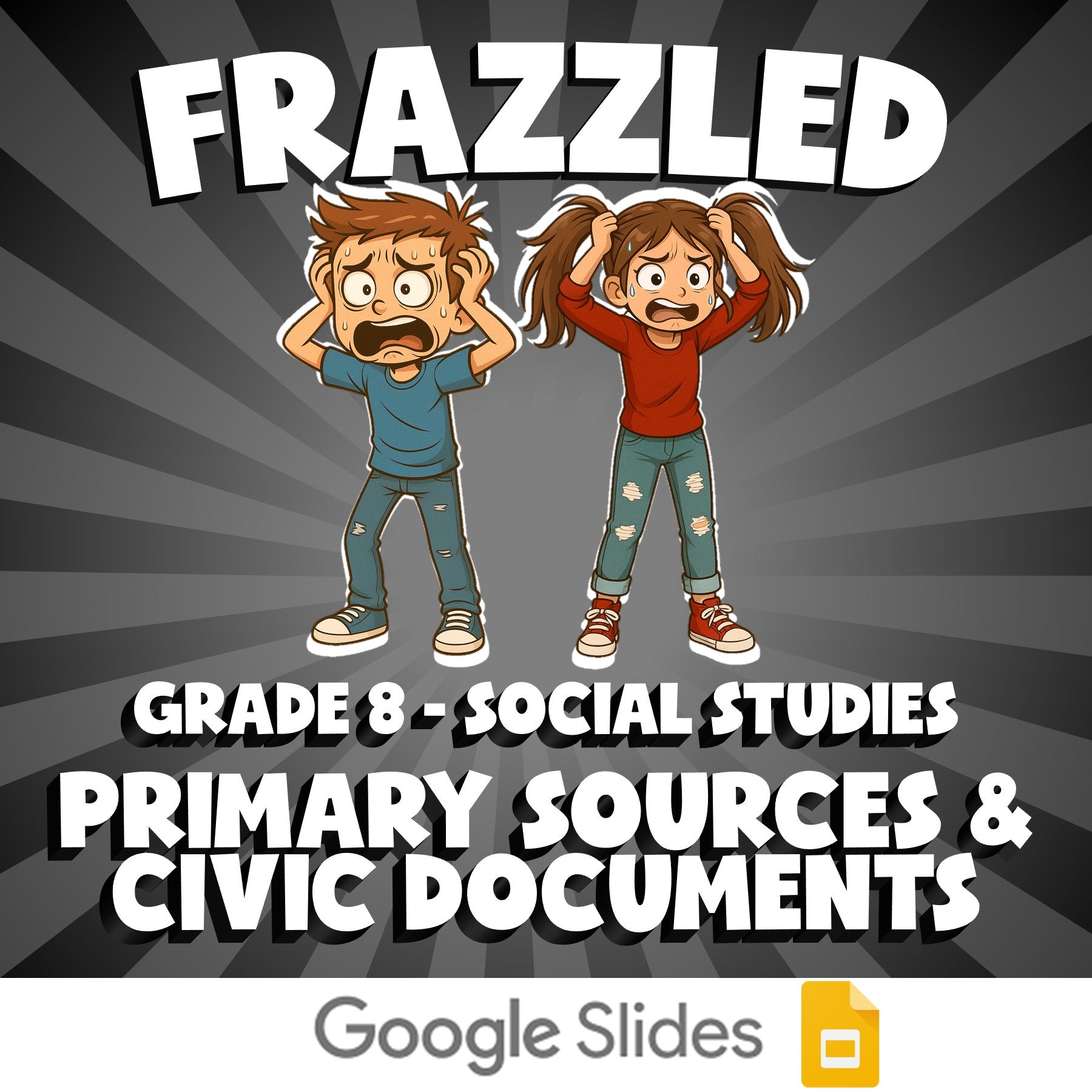 Primary Sources & Civic Documents FRAZZLED Socials Game - No Prep Grade 8 Review