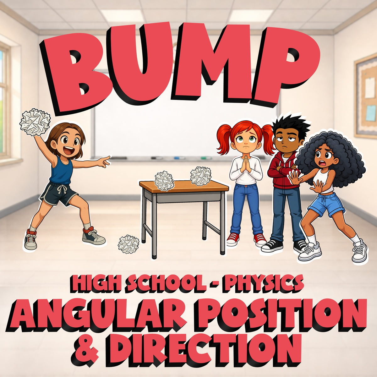 Angular Position & Direction BUMP Science Game - No Prep Physics Review Activity