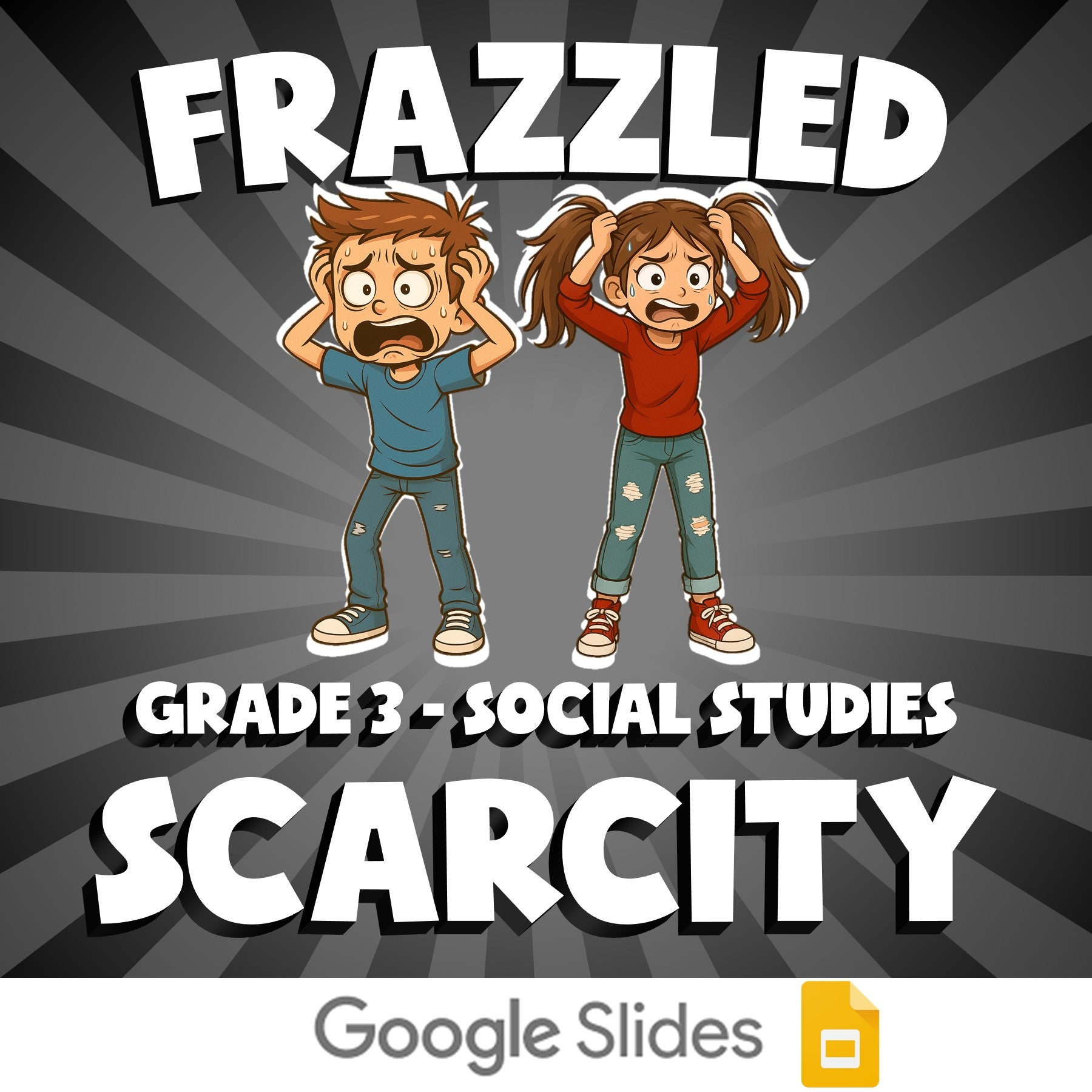 Scarcity FRAZZLED Socials Game - No Prep Grade 3 Review Activity