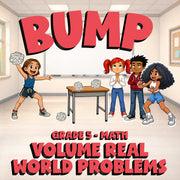 Volume Real World Problems BUMP Math Game - No Prep Grade 5 Review Activity