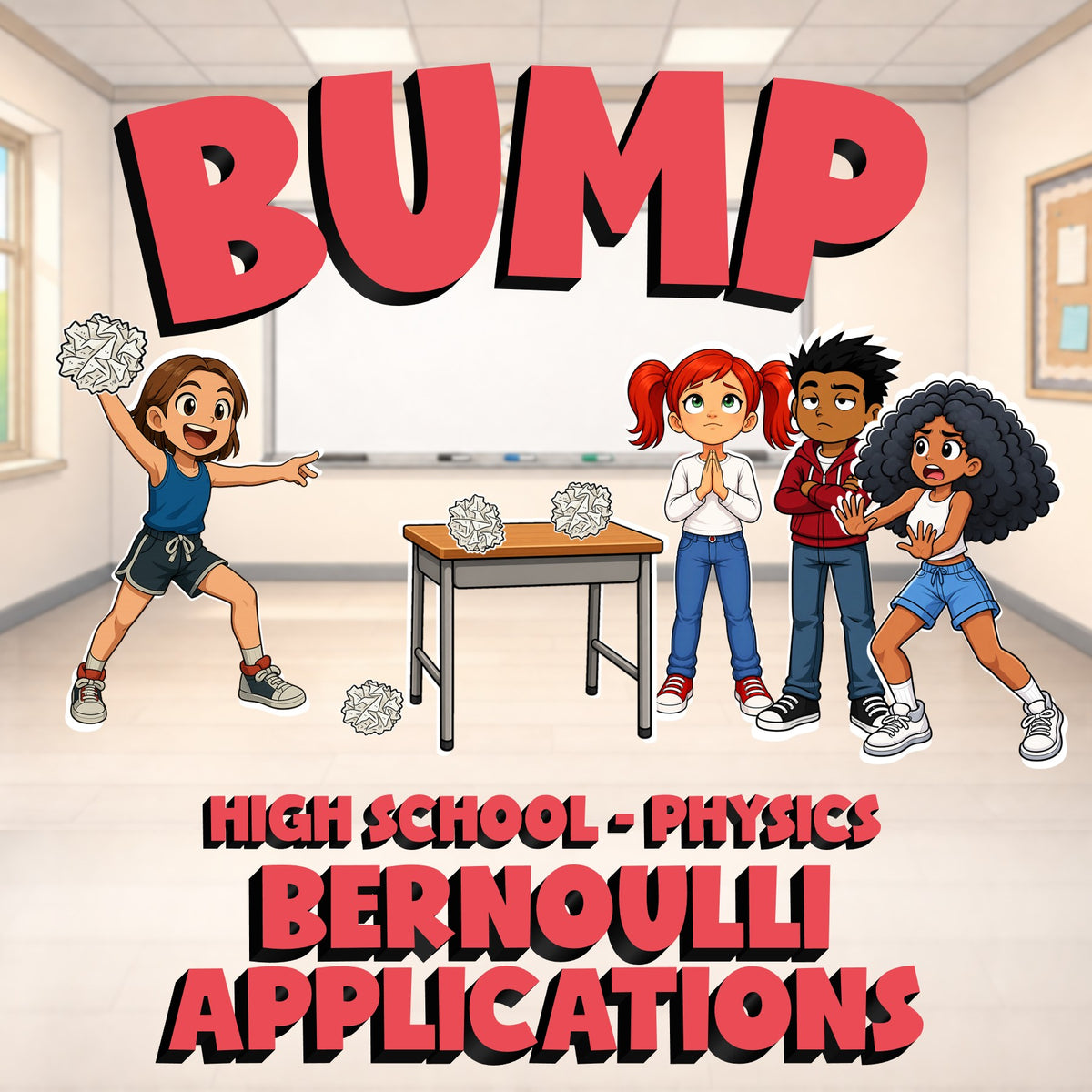 Bernoulli Applications BUMP Science Game - No Prep Physics Review Activity