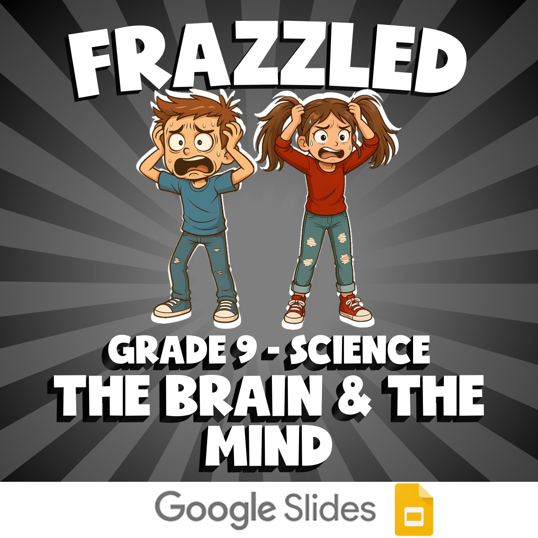 The Brain & The Mind FRAZZLED Science Game - No Prep Grade 9 Review Activity