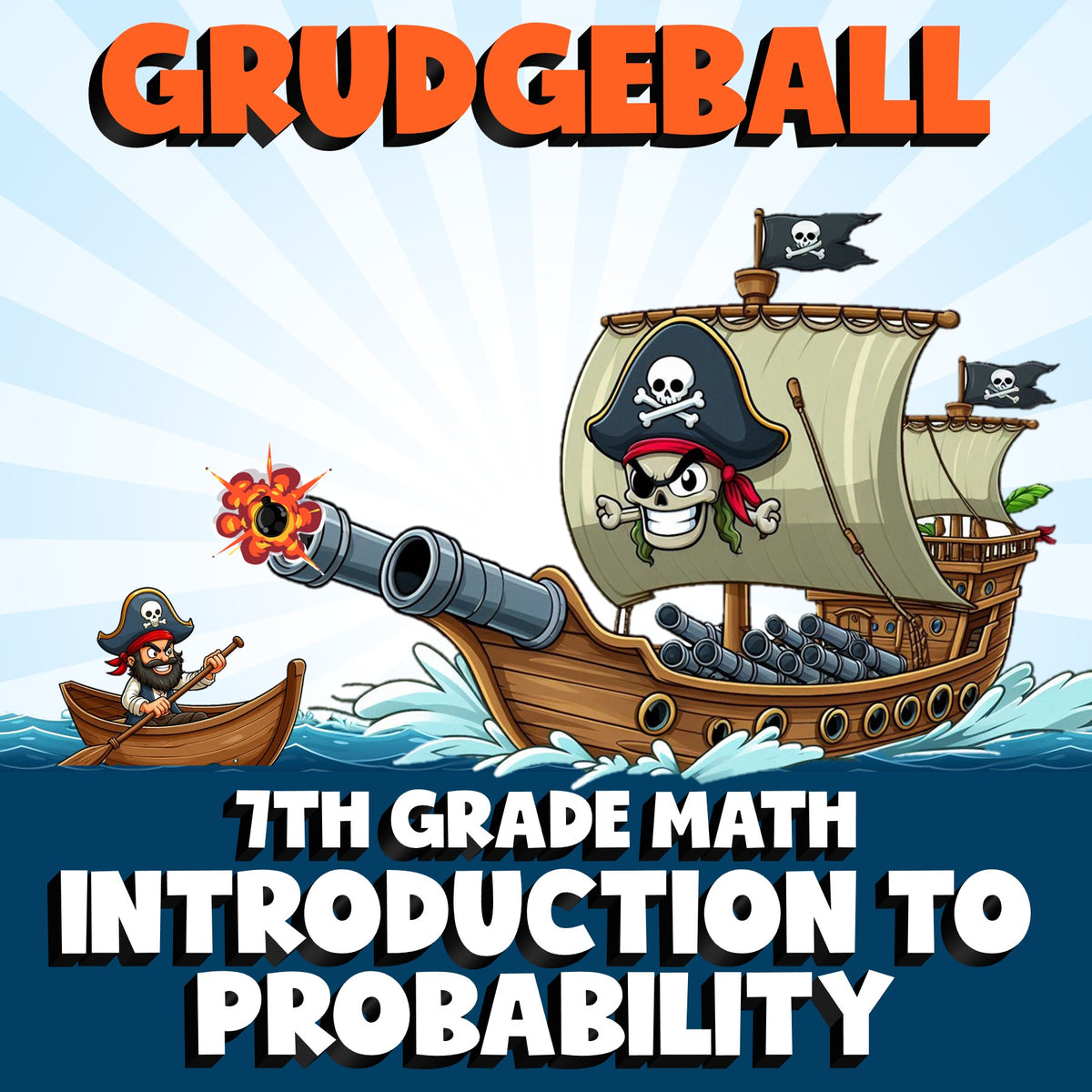 Introduction to Probability GRUDGEBALL Math Game - No Prep Grade 7 Review