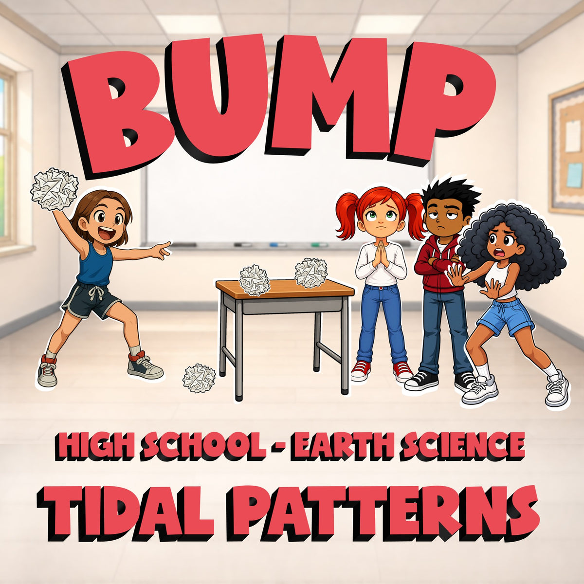 Tidal Patterns BUMP Game - No Prep Earth Science Review Activity