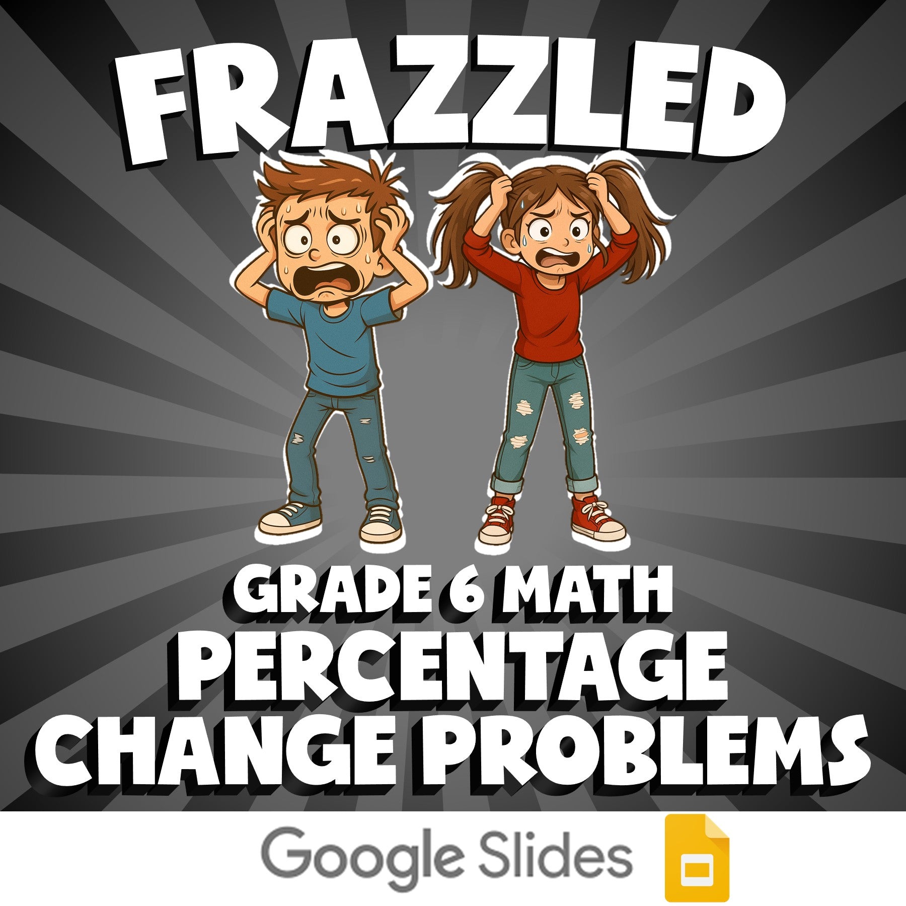Percentage Change Problems FRAZZLED Math Game - No Prep Grade 6 Review Activity