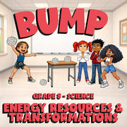 Energy Resources & Transformations BUMP Science Game - No Prep Grade 8 Review